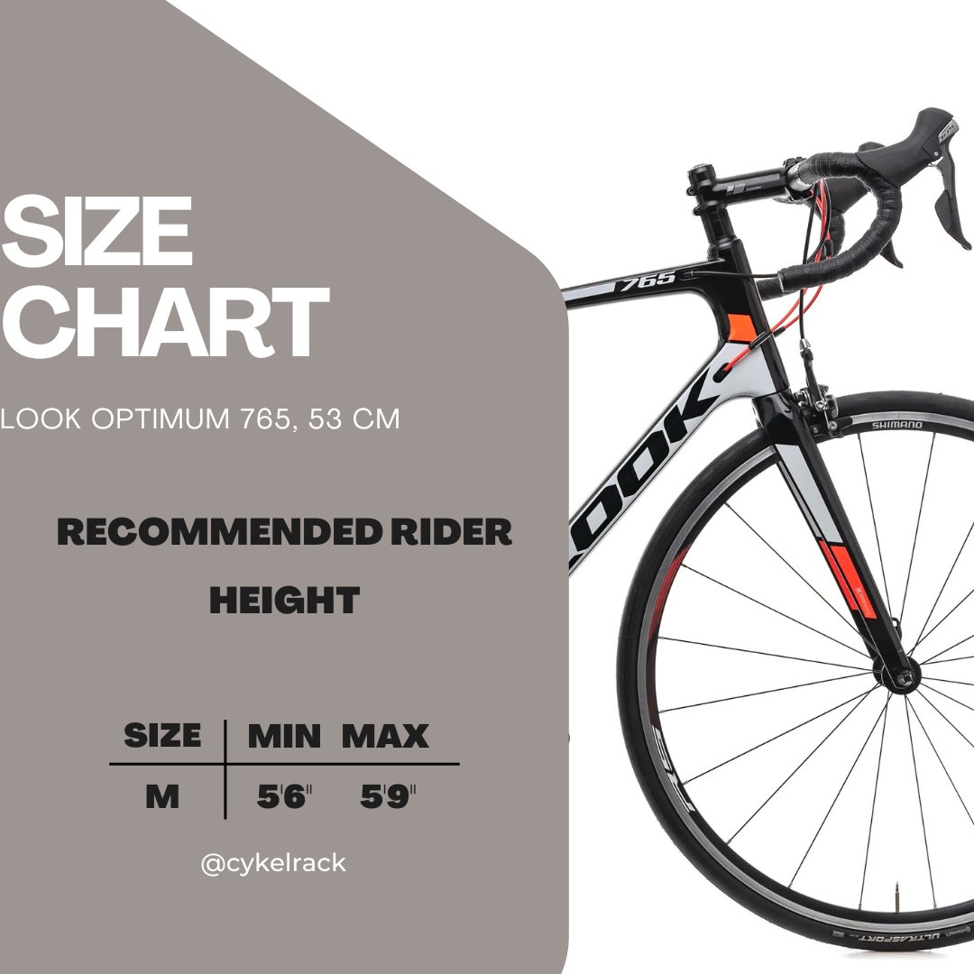 Look 765 Optimum Road Bike, 2018 - 53cm - Cykel Rack